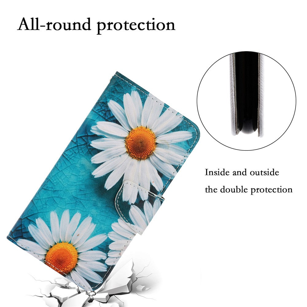Galaxy A24 4G Wallet-Hülle – Musterdruck, mit Ständer & Riemen