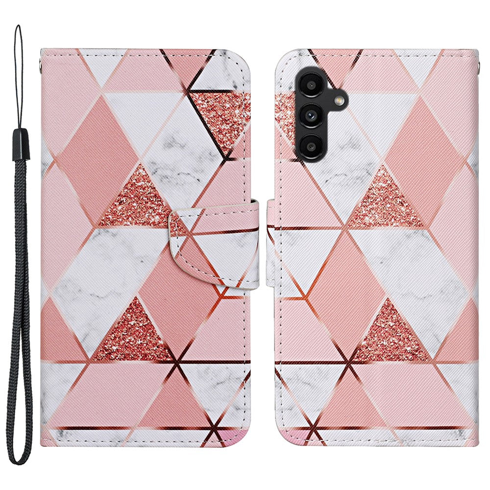 Galaxy A24 4G Wallet-Hülle – Musterdruck, mit Ständer & Riemen
