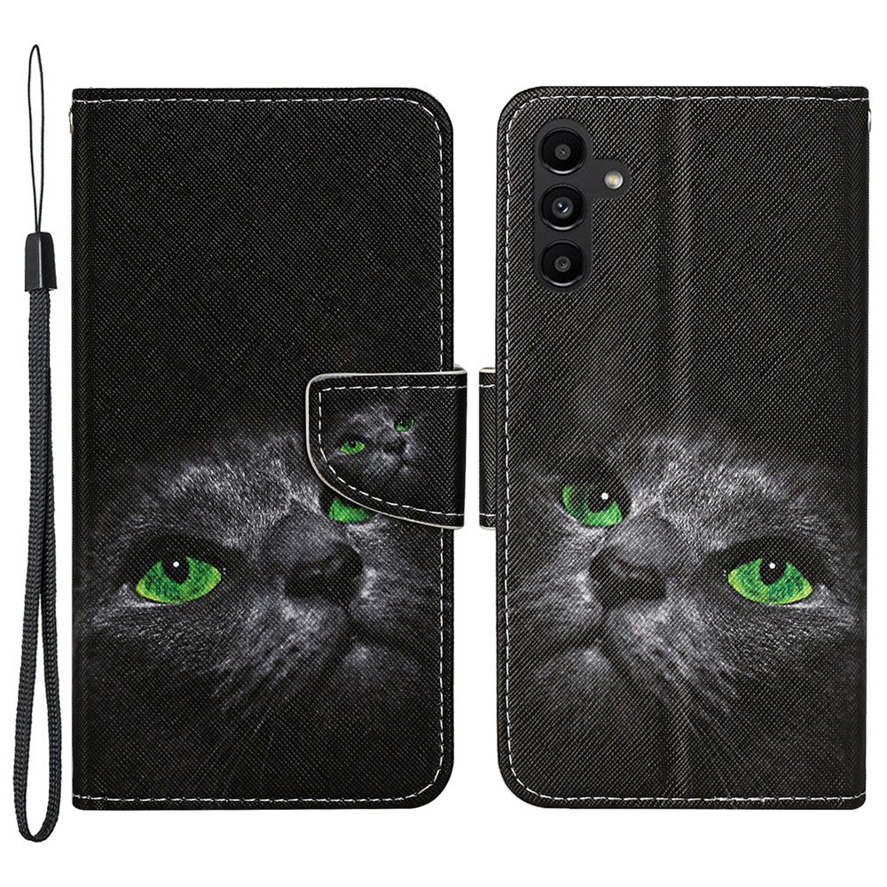 Galaxy A24 4G Wallet-Hülle – Musterdruck, mit Ständer & Riemen