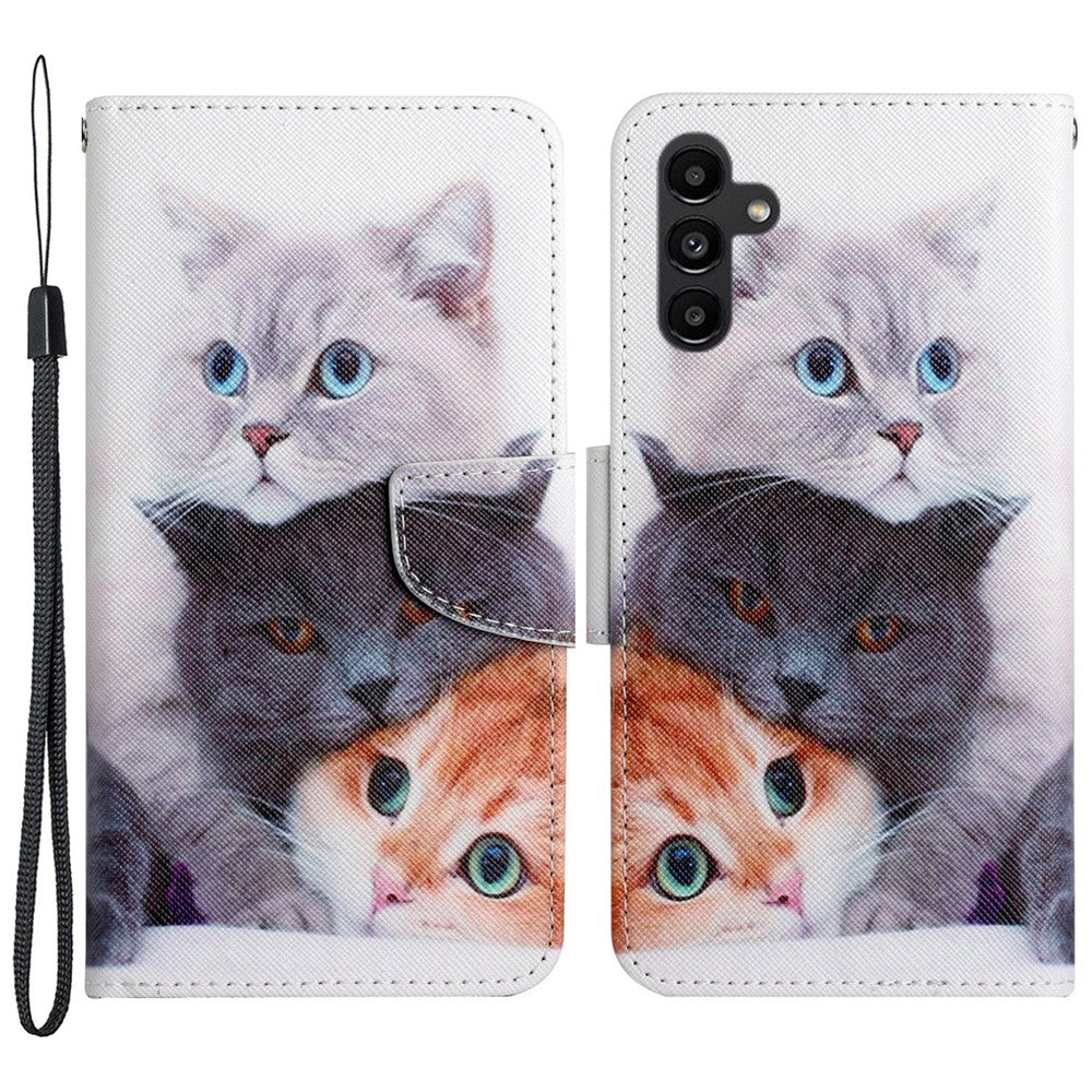 Galaxy A24 4G Wallet-Hülle – Musterdruck, mit Ständer & Riemen