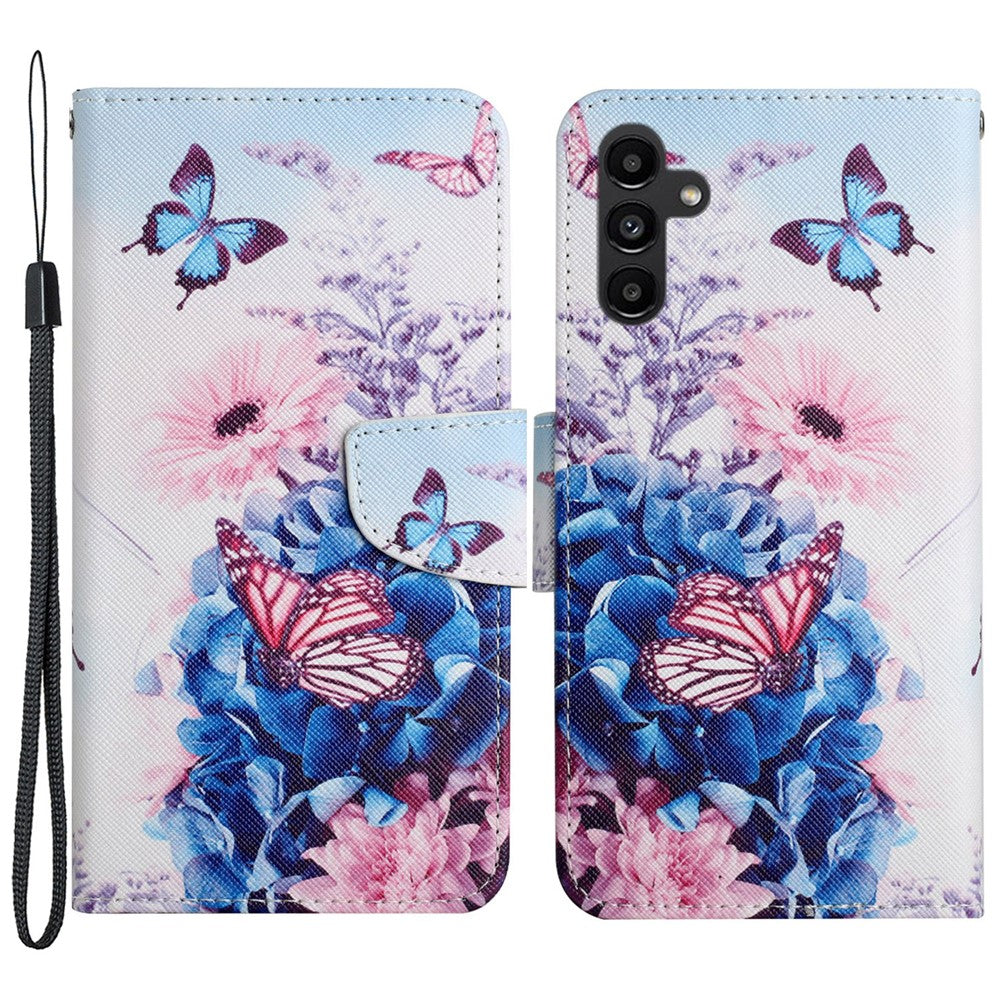 Galaxy A24 4G Wallet-Hülle – Musterdruck, mit Ständer & Riemen