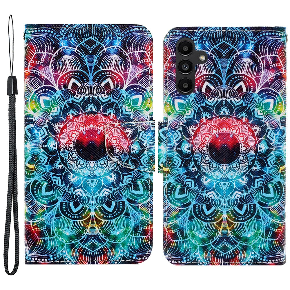 Galaxy A24 4G Wallet-Hülle – Musterdruck, mit Ständer & Riemen