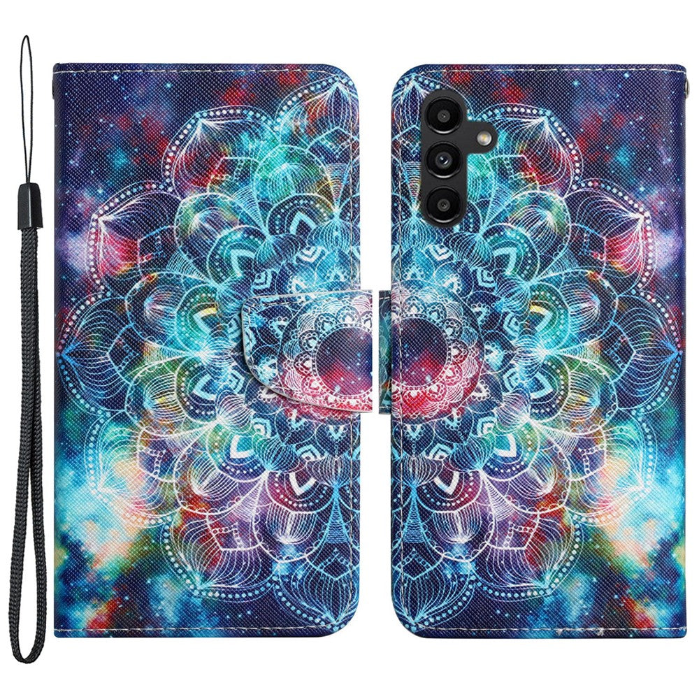 Galaxy A24 4G Wallet-Hülle – Musterdruck, mit Ständer & Riemen