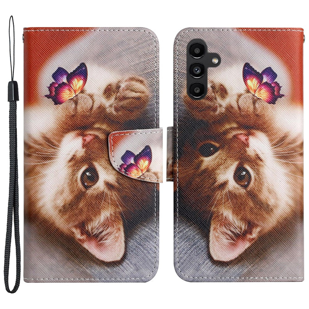 Galaxy A24 4G Wallet-Hülle – Musterdruck, mit Ständer & Riemen