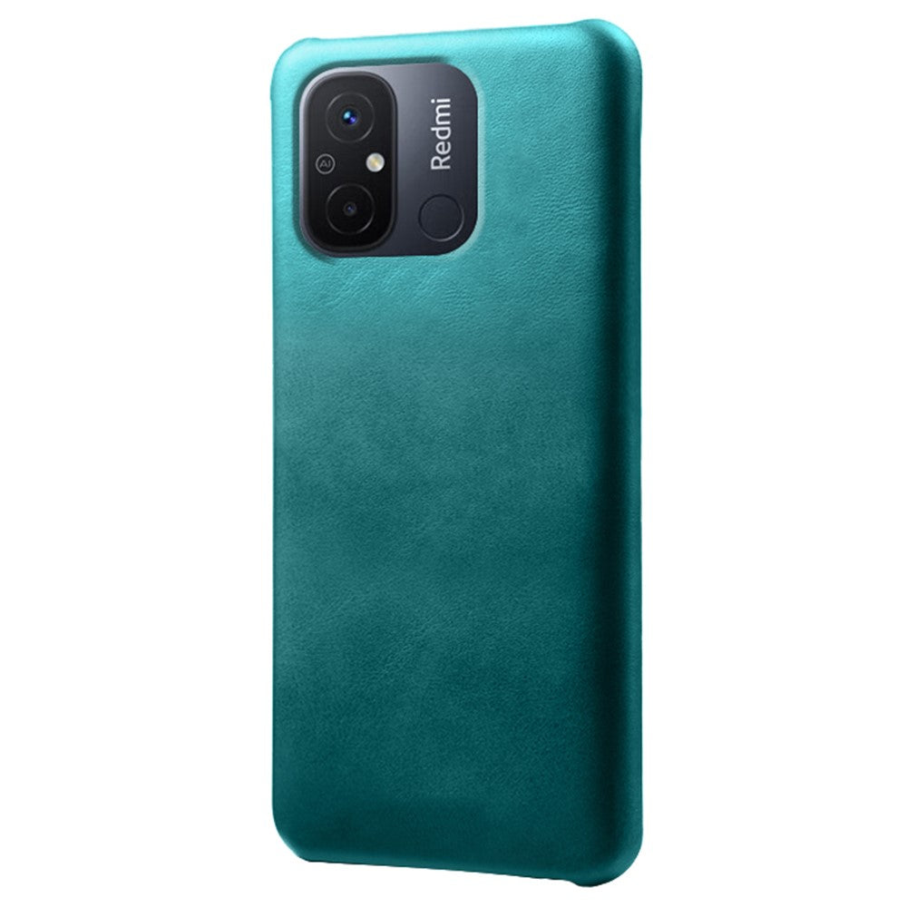 For Xiaomi Redmi 12C 4G Calf Texture Phone Case Leather Coated PC Shockproof Cover