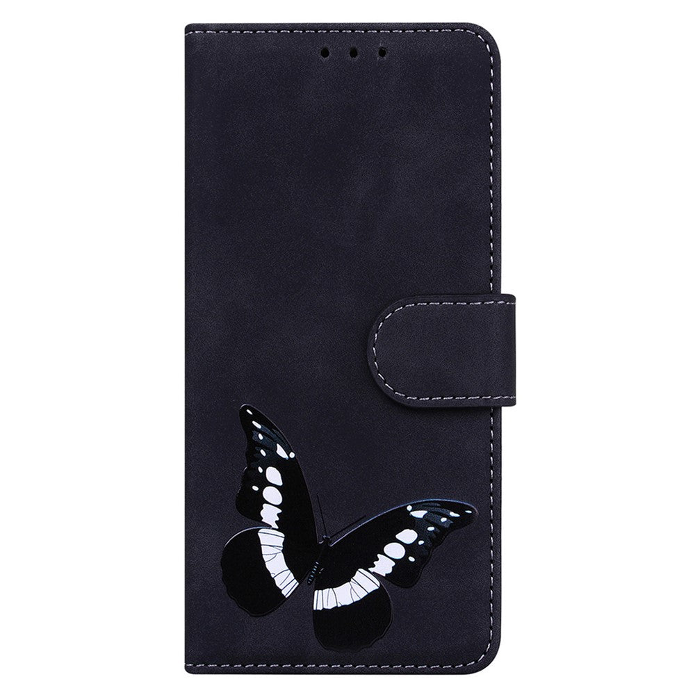 For Honor 70 5G PU Leather Wallet Phone Case Butterfly Pattern TPU Interior Stand Cover
