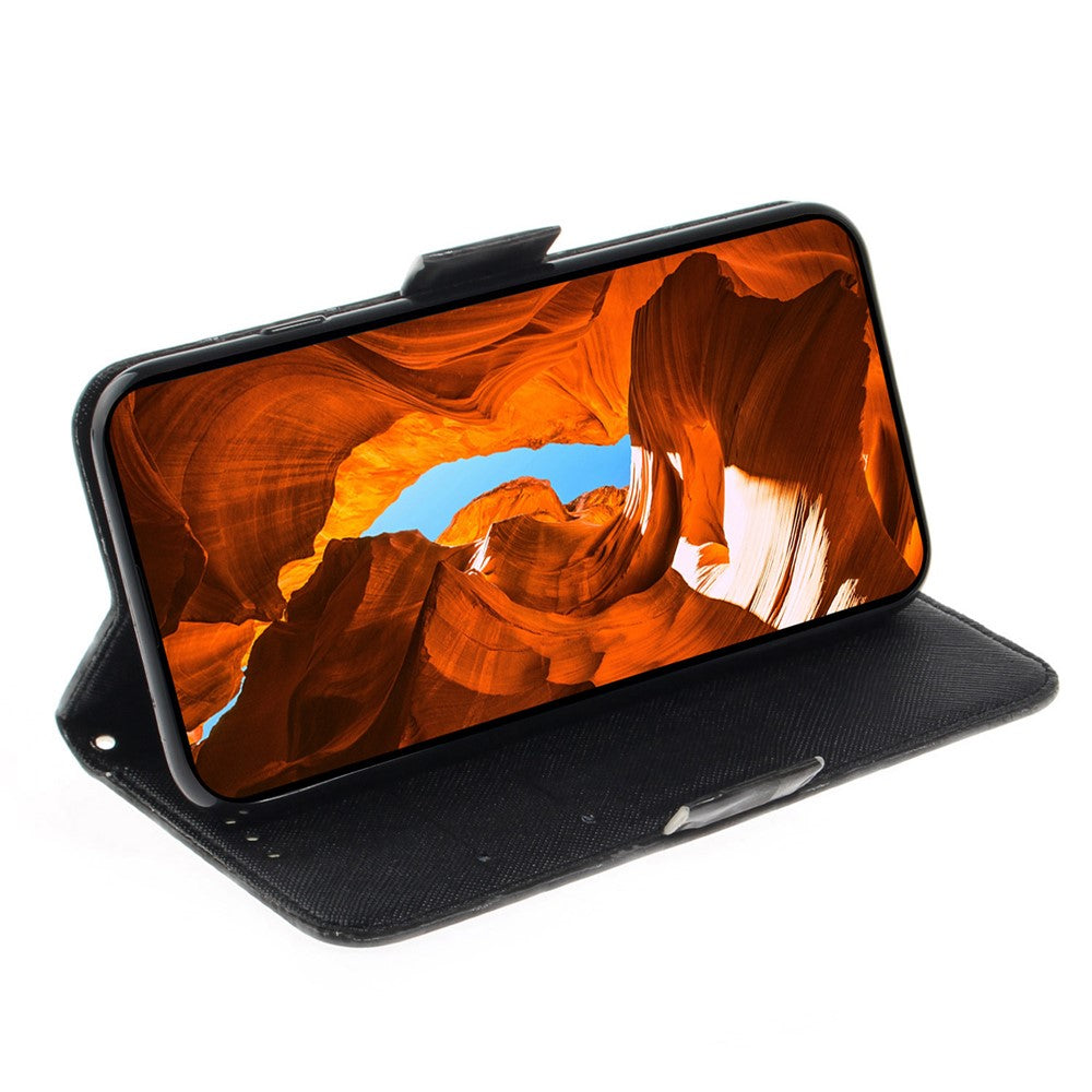 For Honor 70 5G PU Leather Phone Case Stand Wallet Anti-fall Cell Phone Cover with Strap