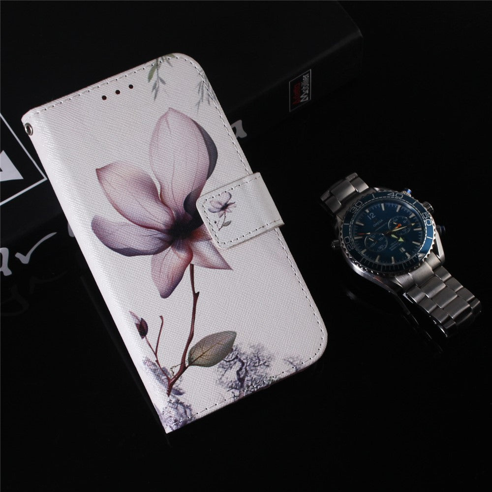 For Honor 70 5G Pattern Printing PU Leather Wallet Cover Magnetic Clasp Phone Stand Case