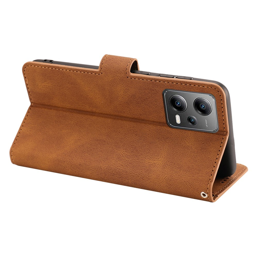 For Xiaomi Redmi Note 12 Pro+ 5G / Note 12 Explorer 5G Leather Phone Case Stand Wallet Cover with Strap