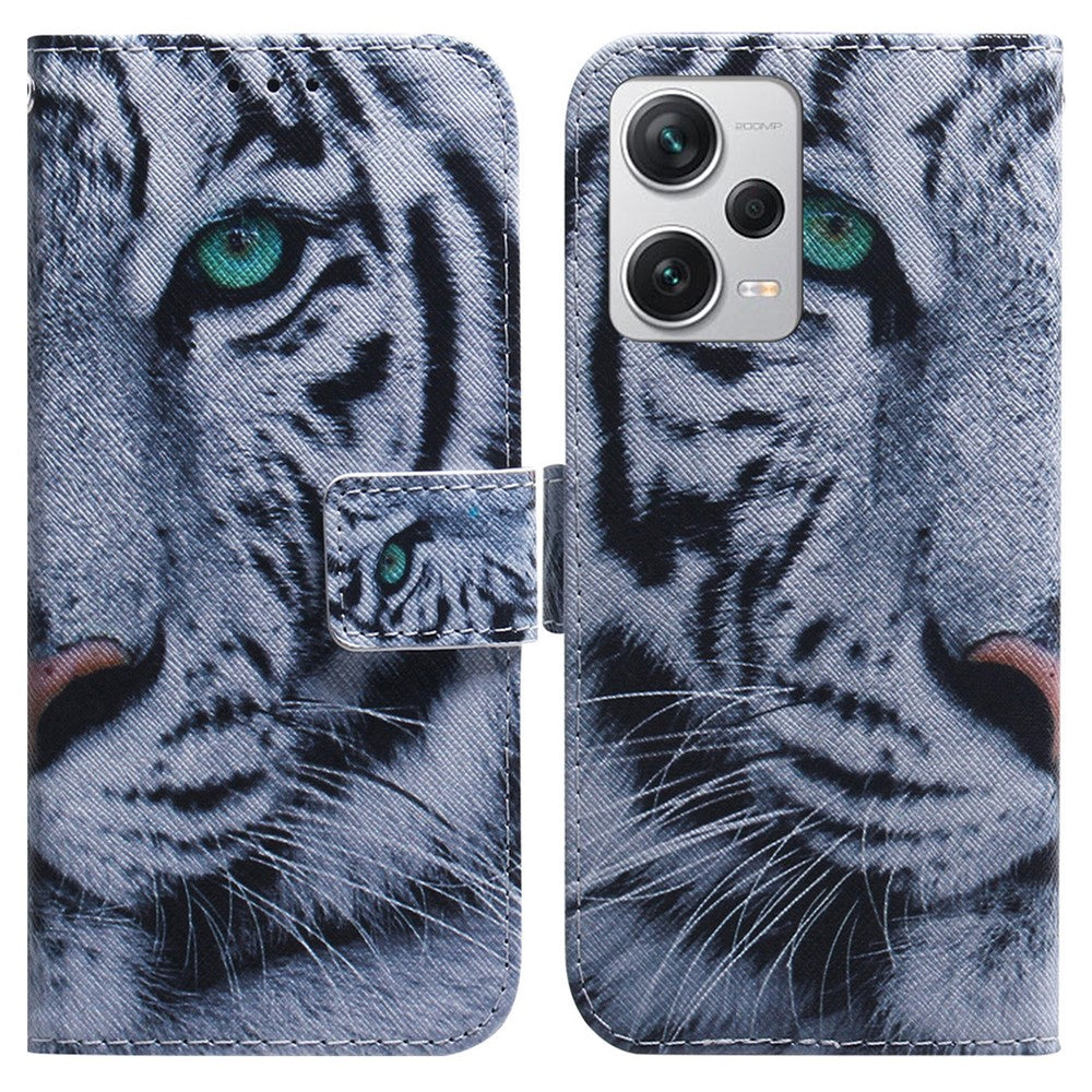 For Xiaomi Redmi Note 12 Pro+ 5G Shockproof Wallet Cover Pattern Printing PU Leather Stand Phone Case