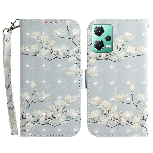 Xiaomi Redmi Note 12 5G (China) / Xiaomi Redmi Note 12 5G (India) / Xiaomi Poco X5 5G / Xiaomi Redmi Note 12 5G (Global) Handyhülle – (Indien) / (China) / Poco X5 5G Musterdruck Fallschutz-Leder- mit Standfunktion