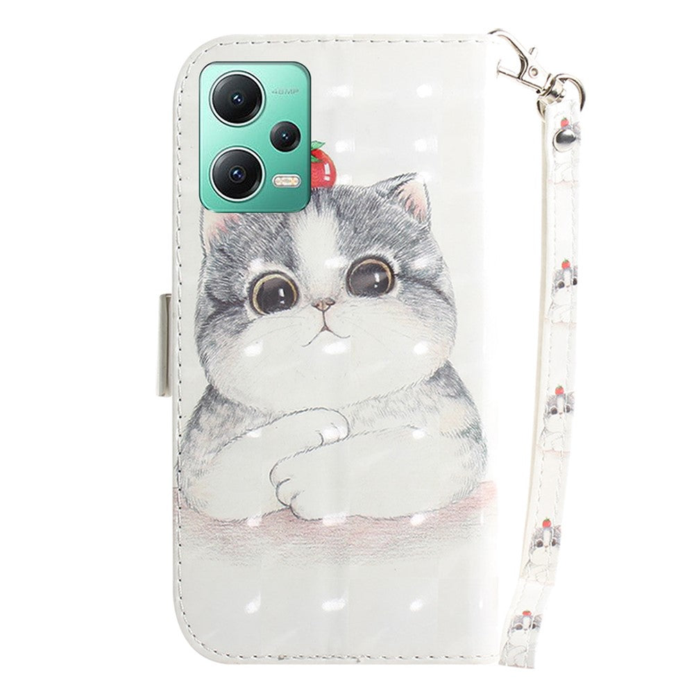 For Xiaomi Redmi Note 12 5G (Global) / (India) / (China) / Poco X5 5G Pattern Printing Anti-drop Leather Phone Case Stand Wallet