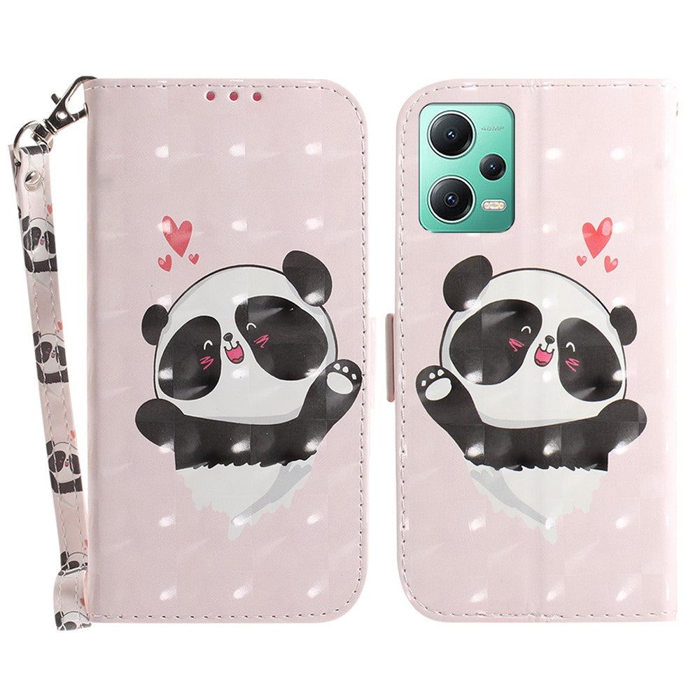 For Xiaomi Redmi Note 12 5G (Global) / (India) / (China) / Poco X5 5G Pattern Printing Anti-drop Leather Phone Case Stand Wallet
