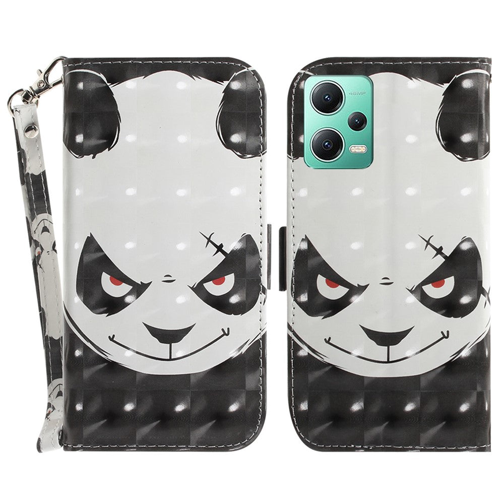 For Xiaomi Redmi Note 12 5G (Global) / (India) / (China) / Poco X5 5G Pattern Printing Anti-drop Leather Phone Case Stand Wallet