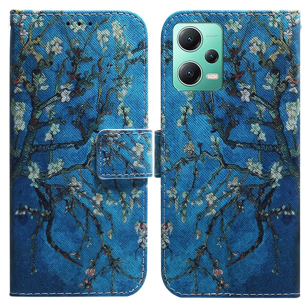 For Xiaomi Redmi Note 12 5G (Global) / (India) / (China) / Poco X5 5G Phone Wallet Case Pattern Printing Leather Stand Phone Cover