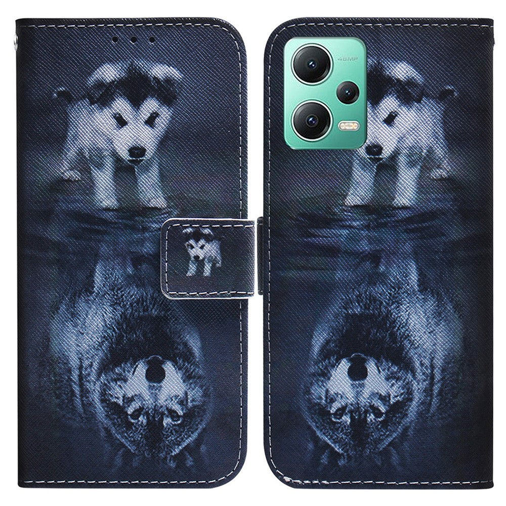 For Xiaomi Redmi Note 12 5G (Global) / (India) / (China) / Poco X5 5G Phone Wallet Case Pattern Printing Leather Stand Phone Cover