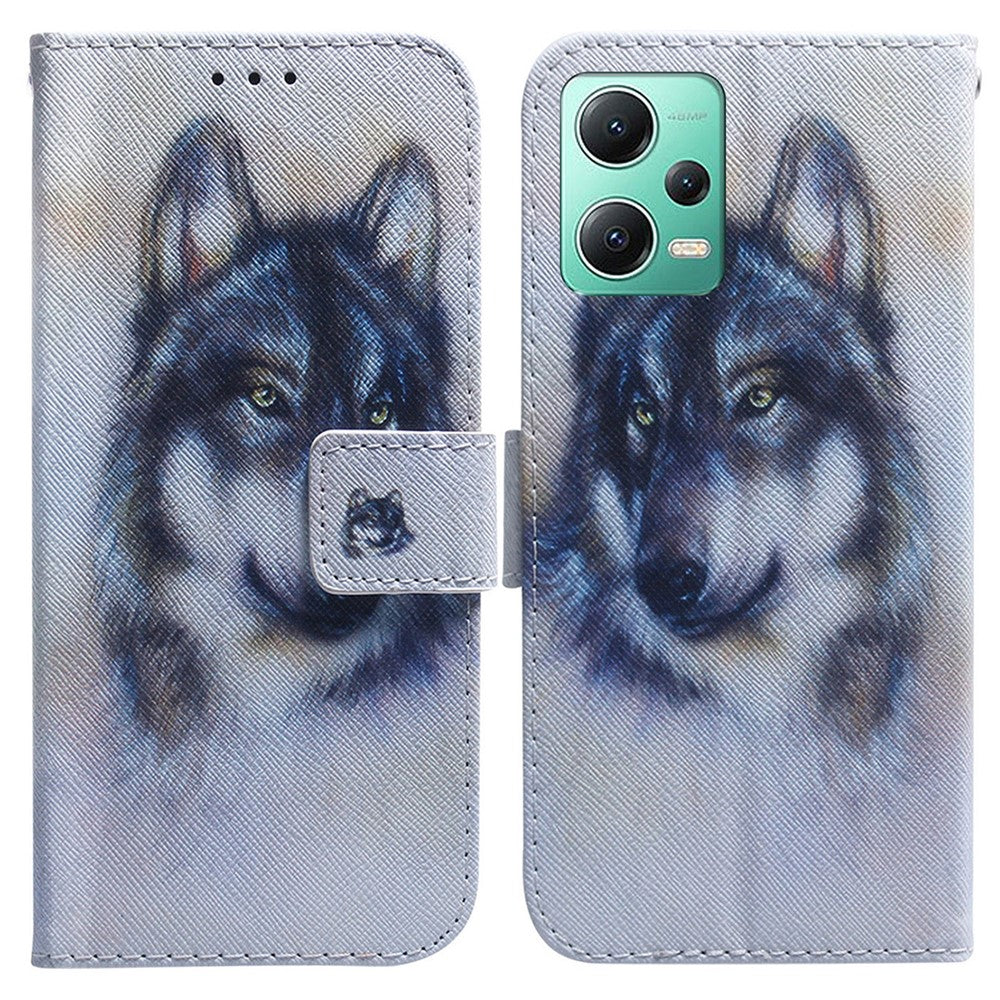 For Xiaomi Redmi Note 12 5G (Global) / (India) / (China) / Poco X5 5G Phone Wallet Case Pattern Printing Leather Stand Phone Cover