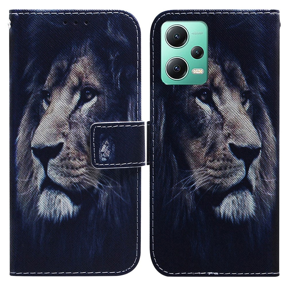 For Xiaomi Redmi Note 12 5G (Global) / (India) / (China) / Poco X5 5G Phone Wallet Case Pattern Printing Leather Stand Phone Cover