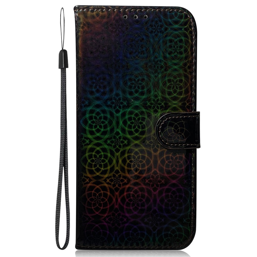 For Xiaomi 13 5G Dazzling Flower Pattern PU Leather Shockproof Phone Case with Stand Wallet