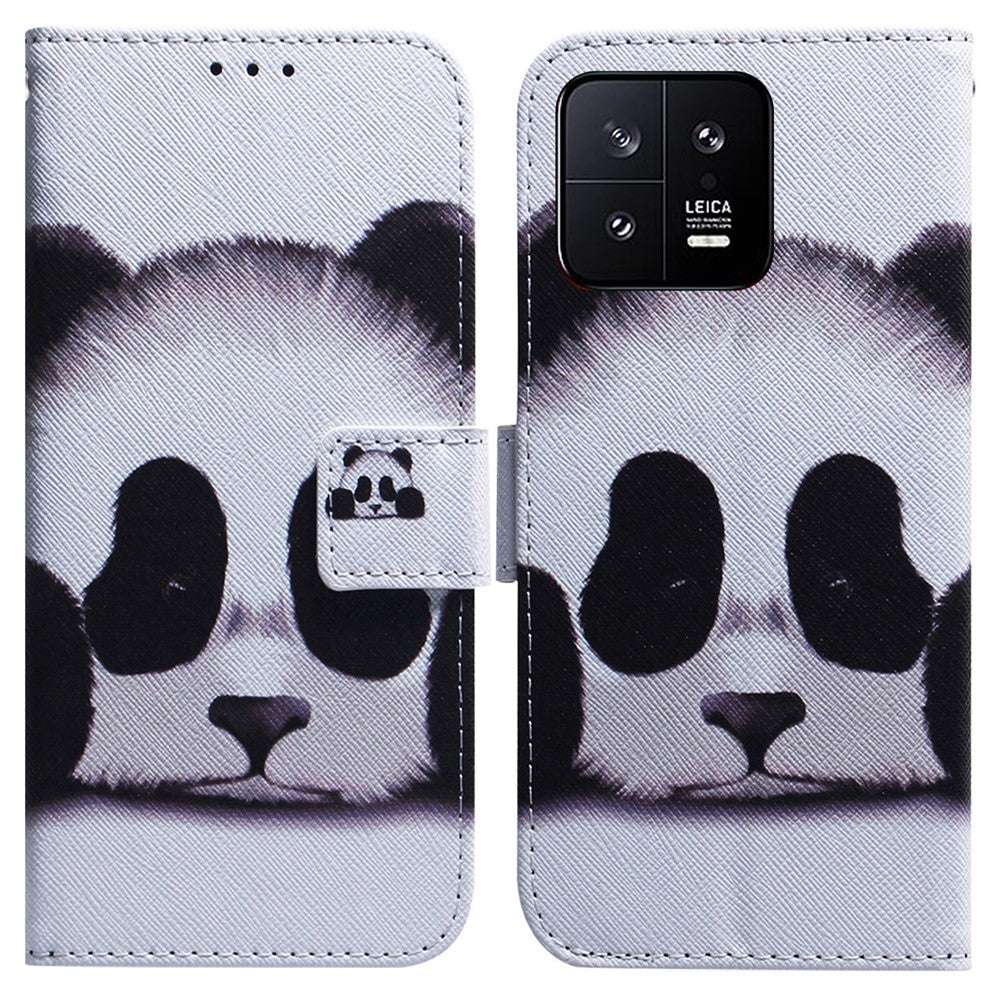 For Xiaomi 13 5G PU Leather Wallet Phone Case Pattern Printing Folding Stand Cover