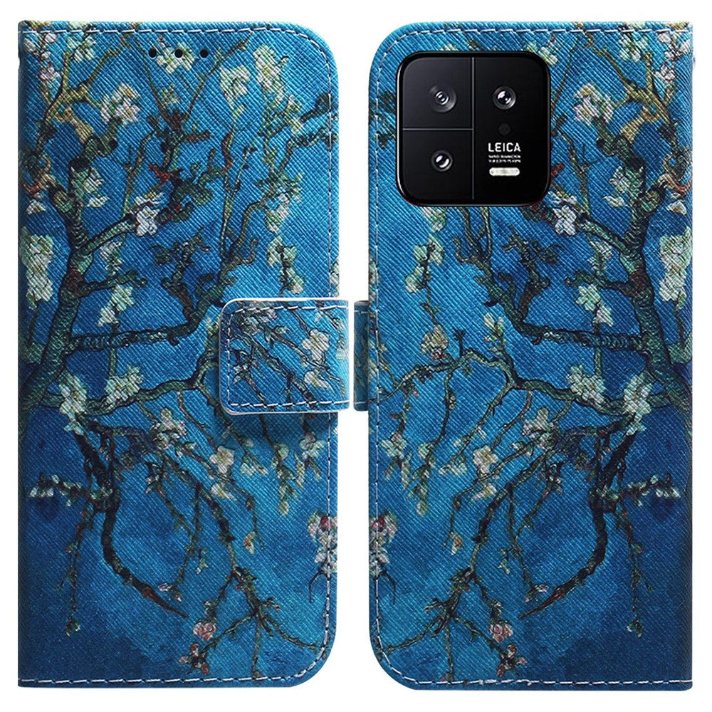 For Xiaomi 13 5G PU Leather Wallet Phone Case Pattern Printing Folding Stand Cover