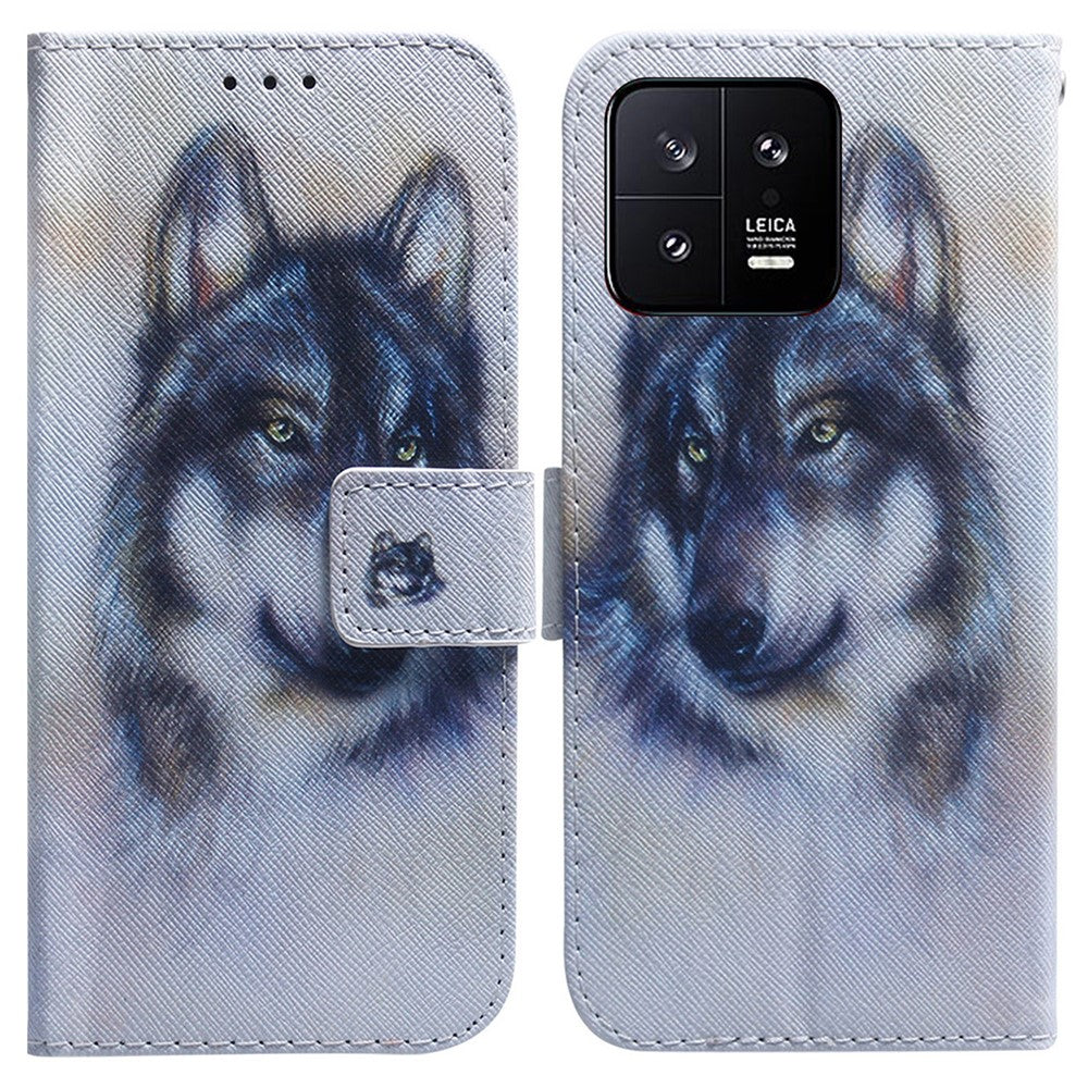 For Xiaomi 13 5G PU Leather Wallet Phone Case Pattern Printing Folding Stand Cover