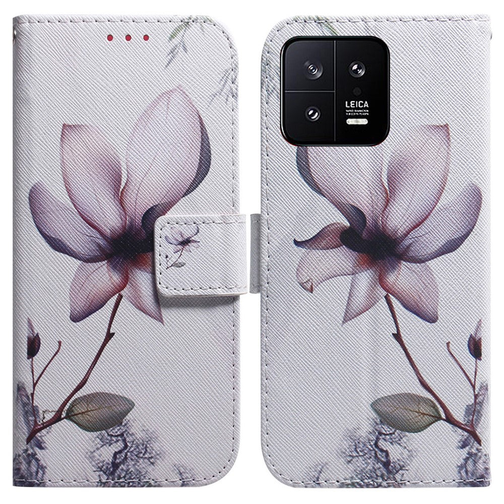 For Xiaomi 13 5G PU Leather Wallet Phone Case Pattern Printing Folding Stand Cover