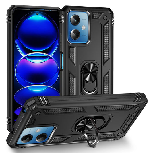 Xiaomi Redmi Note 12 5G (China) / Xiaomi Redmi Note 12 5G (India) / Xiaomi Poco X5 5G / Xiaomi Redmi Note 12 5G (Global) Handyhülle – (Indien) / (China) / Poco X5 5G Ring-Kickstand- TPU + PC