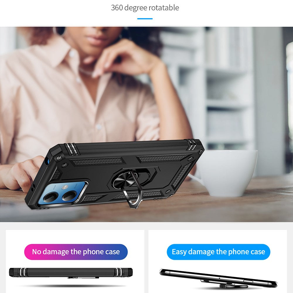 For Xiaomi Redmi Note 12 5G (Global) / (India) / (China) / Poco X5 5G Ring Kickstand Phone Case TPU + PC Cell Phone Cover