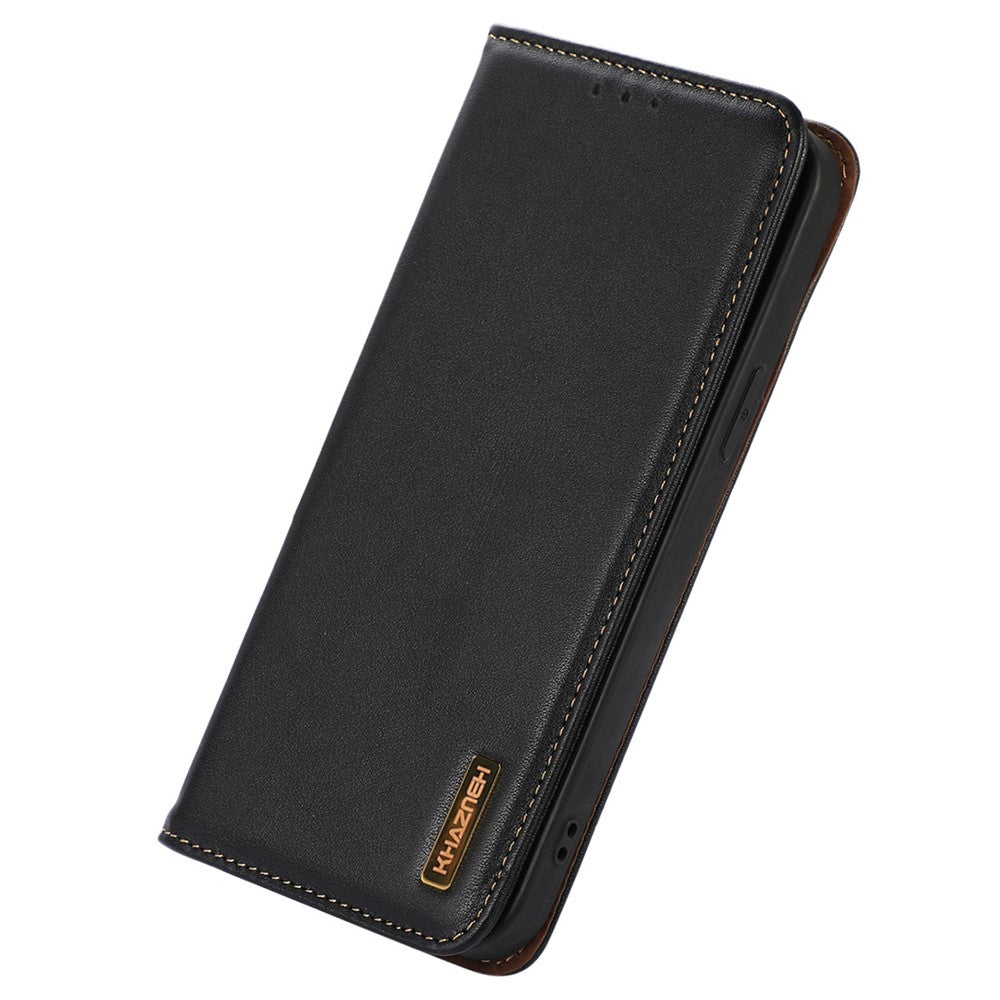 KHAZNEH for Xiaomi 13 Lite / Civi 2 5G Phone Wallet Case RFID Blocking Stand Genuine Cowhide Leather Phone Cover