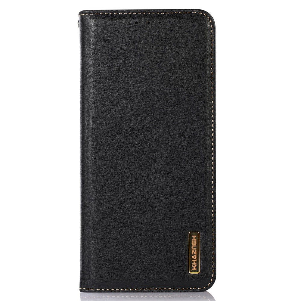 KHAZNEH for Xiaomi 13 Lite / Civi 2 5G Phone Wallet Case RFID Blocking Stand Genuine Cowhide Leather Phone Cover