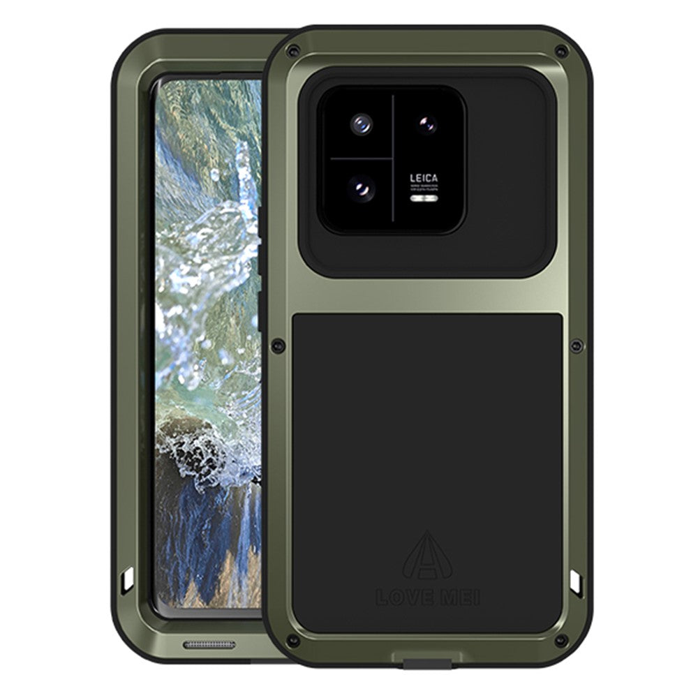LOVE MEI For Xiaomi 13 Pro 5G Tough Armour Rugged Phone Case Metal + Silicone Protective Cover (without Tempered Glass)