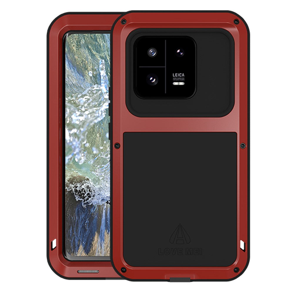 LOVE MEI For Xiaomi 13 Pro 5G Tough Armour Rugged Phone Case Metal + Silicone Protective Cover (without Tempered Glass)