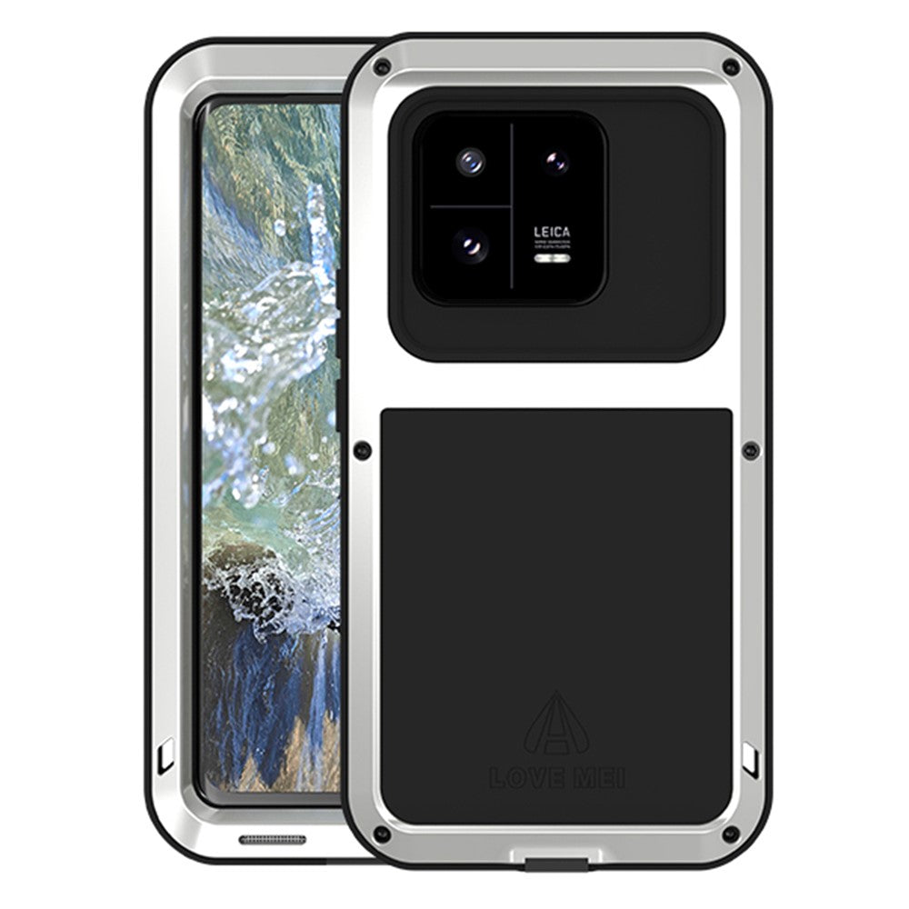 LOVE MEI For Xiaomi 13 Pro 5G Tough Armour Rugged Phone Case Metal + Silicone Protective Cover (without Tempered Glass)