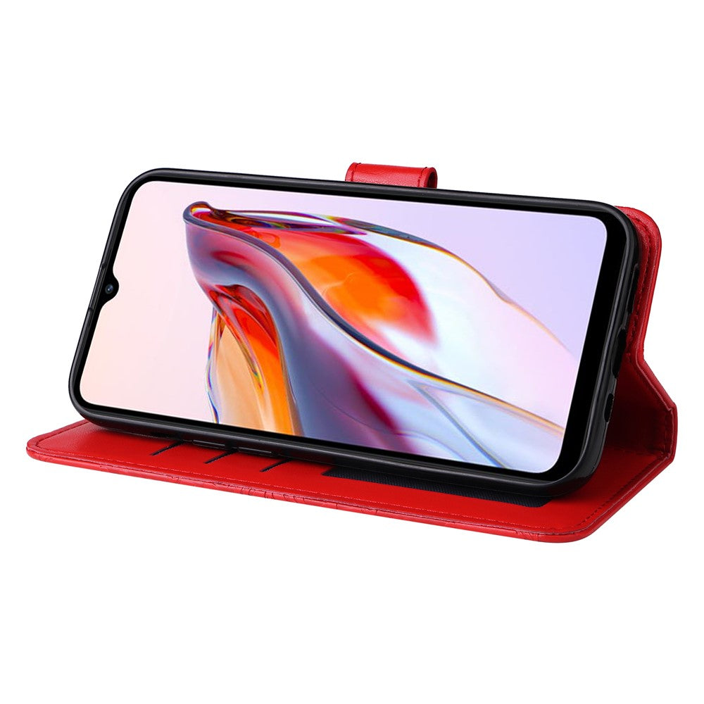 For Xiaomi Redmi 12C 4G / 11A 4G Cell Phone Case Sunflower Imprinted Wallet Stand Phone Leather Cover with Strap
