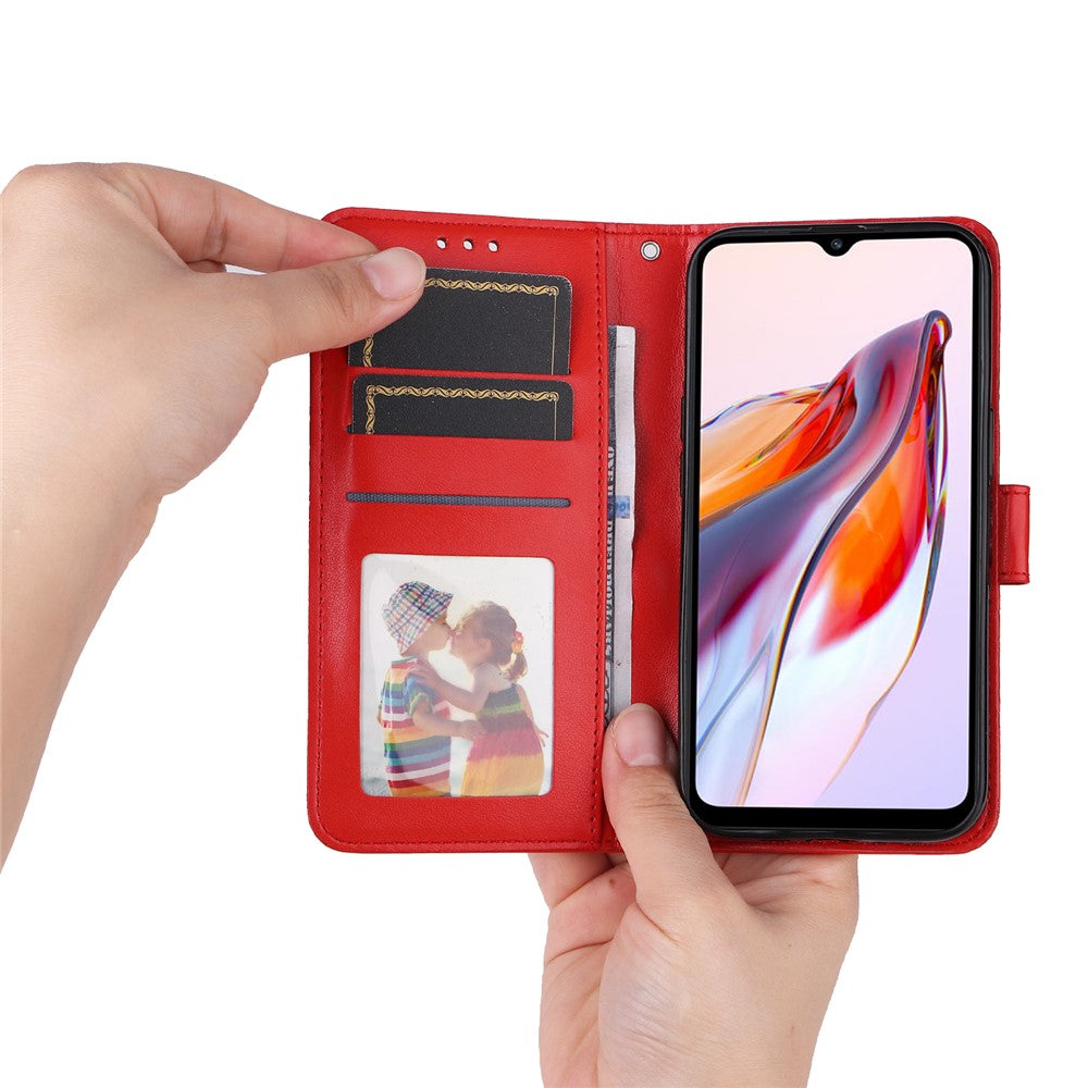 For Xiaomi Redmi 12C 4G / 11A 4G Cell Phone Case Sunflower Imprinted Wallet Stand Phone Leather Cover with Strap