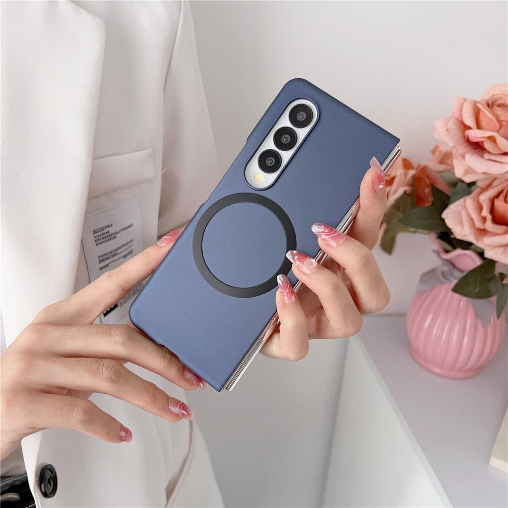 For Samsung Galaxy Z Fold4 5G Phone Cover Skin-touch Hard PC Case Magnetic Case