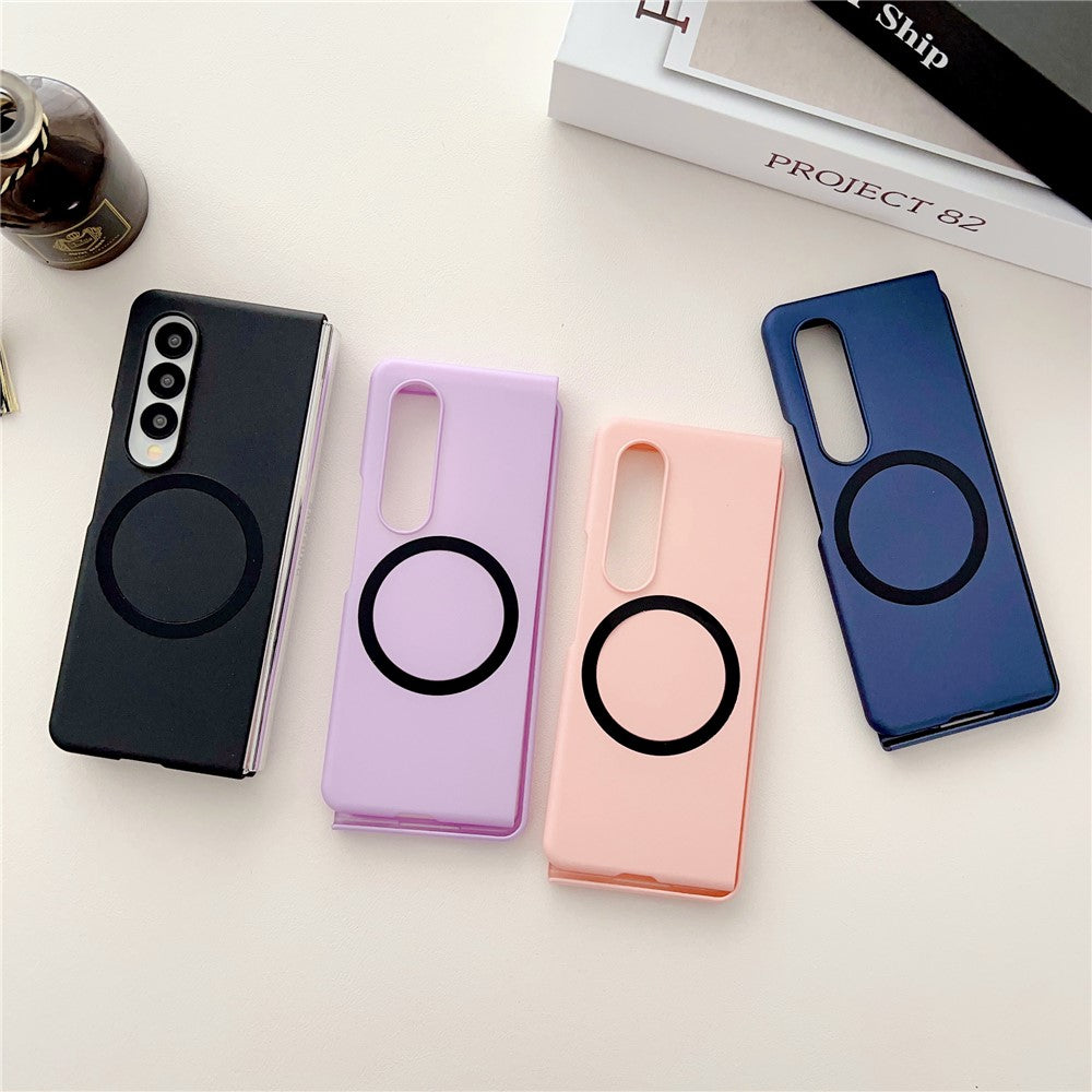 For Samsung Galaxy Z Fold4 5G Phone Cover Skin-touch Hard PC Case Magnetic Case