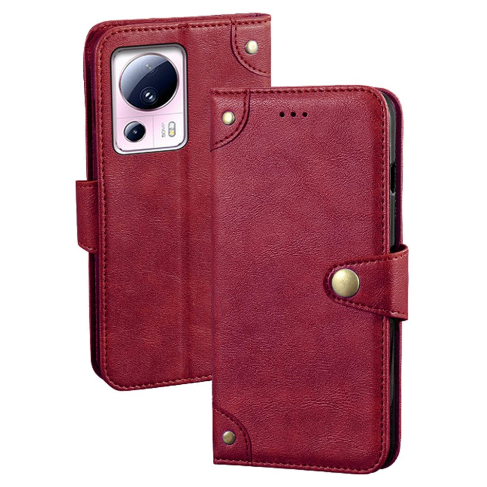 IDEWEI For Xiaomi 13 Lite / Civi 2 5G Phone Case Flip Leather Wallet Cell Phone Stand Cover