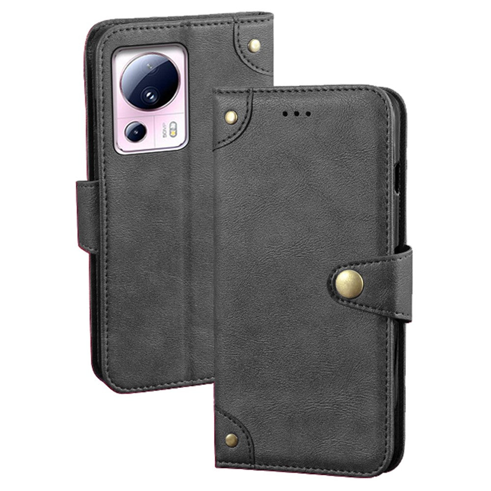 IDEWEI For Xiaomi 13 Lite / Civi 2 5G Phone Case Flip Leather Wallet Cell Phone Stand Cover