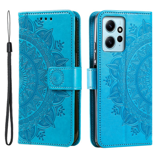 Xiaomi Redmi Note 12 4G Handyhülle – Leather Flip Cover Mandala-Blumenmuster-Geldbörsen
