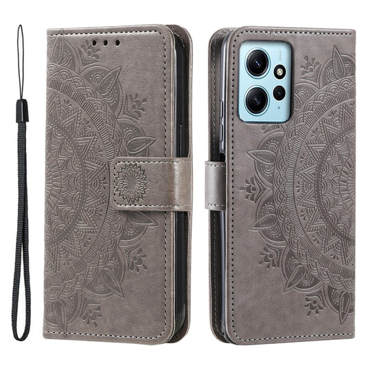 Xiaomi Redmi Note 12 4G Handyhülle – Leather Flip Cover Mandala-Blumenmuster-Geldbörsen