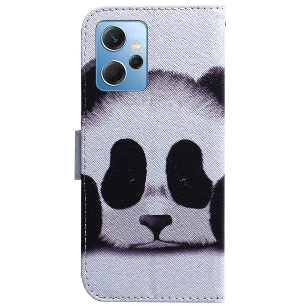 For Xiaomi Redmi Note 12 4G Shockproof Pattern Printing Phone Case Leather Wallet Shell