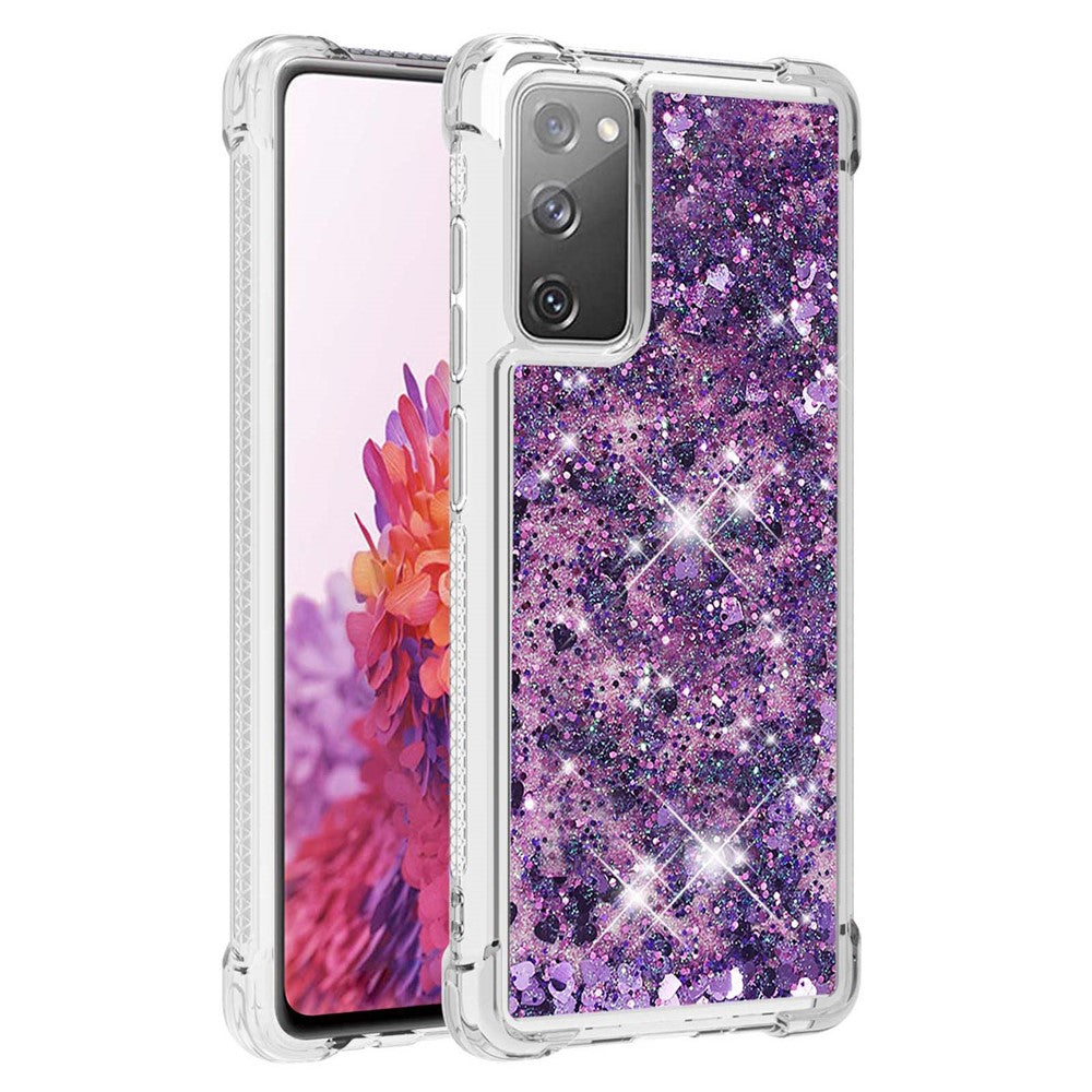 Galaxy S20 FE 4G/5G / S20 Lite / S20 FE 2022 Glitzer-Hülle – Stoßfest & mit Treibsand