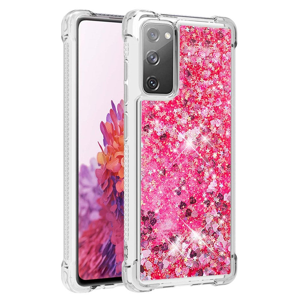 Galaxy S20 FE 4G/5G / S20 Lite / S20 FE 2022 Glitzer-Hülle – Stoßfest & mit Treibsand