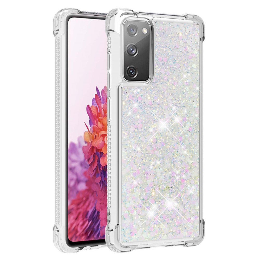 Galaxy S20 FE 4G/5G / S20 Lite / S20 FE 2022 Glitzer-Hülle – Stoßfest & mit Treibsand