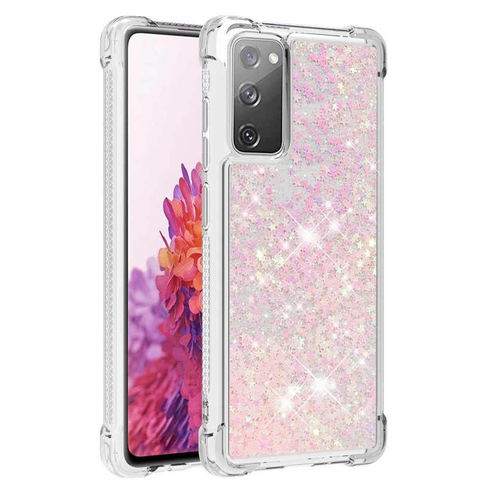 Galaxy S20 FE 4G/5G / S20 Lite / S20 FE 2022 Glitzer-Hülle – Stoßfest & mit Treibsand