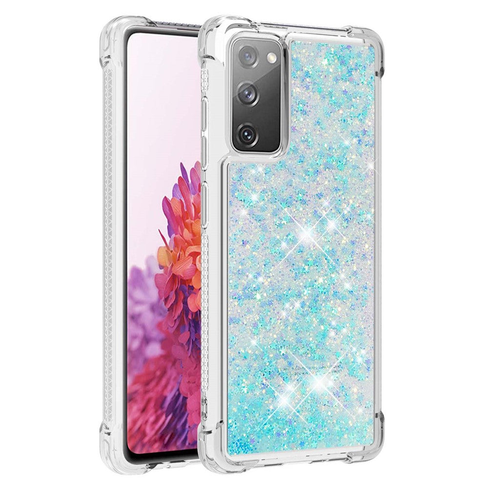 Galaxy S20 FE 4G/5G / S20 Lite / S20 FE 2022 Glitzer-Hülle – Stoßfest & mit Treibsand