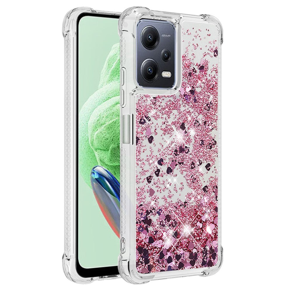For Xiaomi Redmi Note 12 5G (Global) / (India) / (China)  / Poco X5 5G TPU Case Glitter Quicksand Shockproof Phone Back Cover
