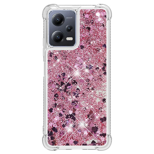 Xiaomi Redmi Note 12 5G (China) / Xiaomi Redmi Note 12 5G (India) / Xiaomi Poco X5 5G / Xiaomi Redmi Note 12 5G (Global) Handyhülle – (Indien) / (China) / Poco X5 5G TPU- Glitzer Treibsand stoßfeste